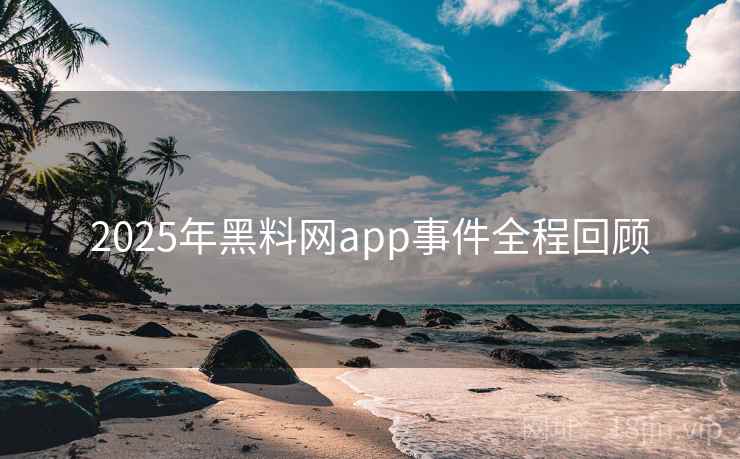 2025年黑料网app事件全程回顾